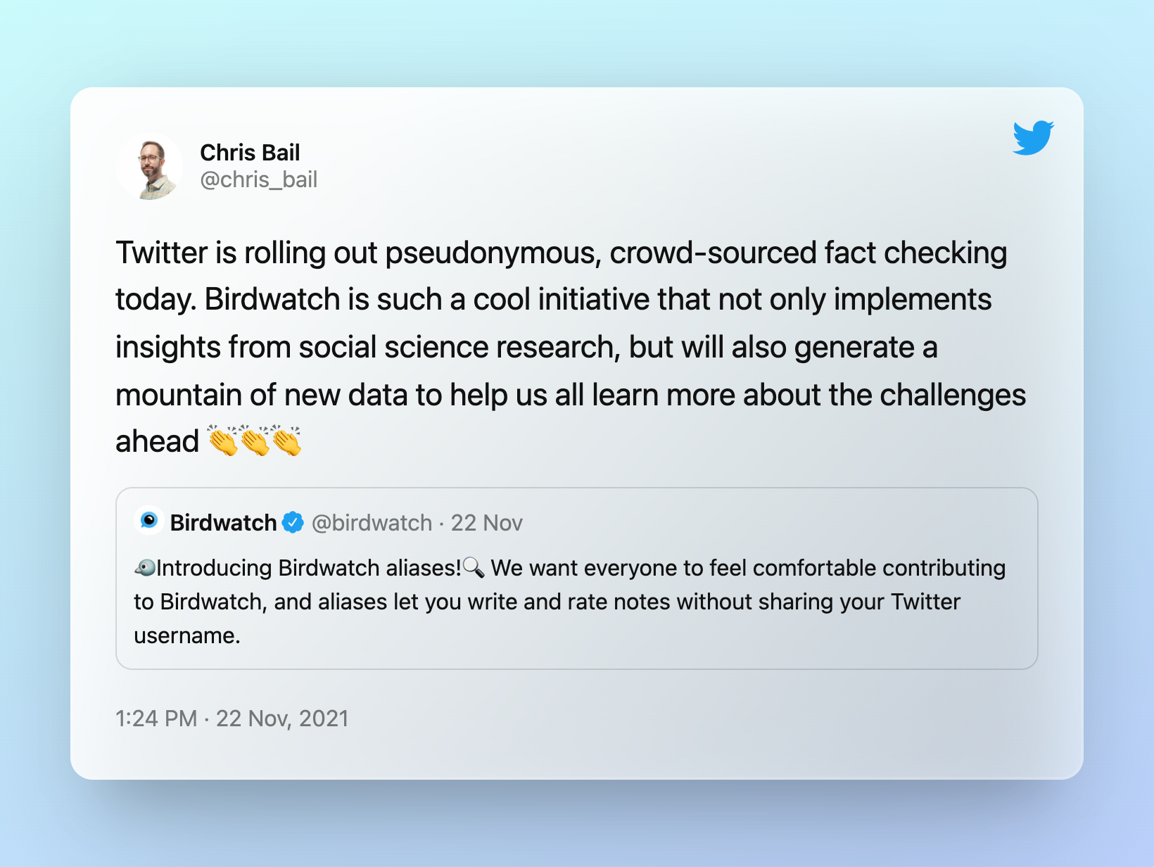 Tweet by Chris Bail